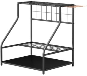 Outsunny Organizator de unelte de grădină cu cârlige suport-unelte de garaj pe 3 niveluri 84 x 53 x 73 cm portocaliu | Aosom Romania