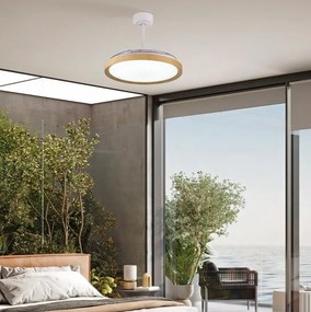 Lustra LED CCT cu ventilator si telecomanda MISTRAL Mini negru MA-8831