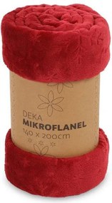 Pătură micropluş FULGI, roşie 140 x 200 cm