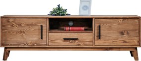 Comodă TV lemn masiv Timeless 1 Sertar 2 Uși 1 Nișă Whisky, 146 × 40 × 48 cm