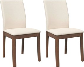 vidaXL Scaune sufragerie cu perne 2 buc. cauciuc din lemn masiv maro