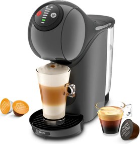 Espressor Krups KP243B10 NDG GENIO S ANTHRACITE, 1500 W, 15 bar, 0,8 l, Compatibil cu capsulele NESCAFÉ® Dolce Gusto®, LED, Functie XL, Gri/Antracit