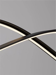 Lustra neagra liniara cu iluminat LED CCT BRIO