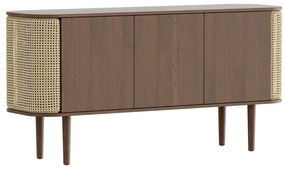 Comodă maro/în culoare naturală joasă cu aspect de lemn de stejar 150x75 cm Treasures – UMAGE