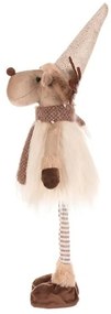 Decorațiune de Crăciun Ren în picioare, înălțime 51 cm, bej/maro
