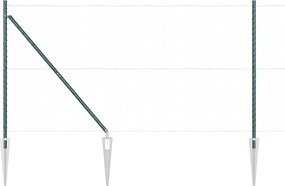 vidaXL Stâlp de gard. 52 pcs Gri 3,2 x 3,2 x 205 cm