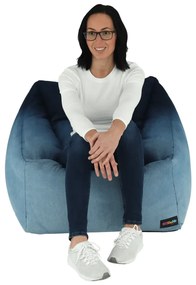 Fotoliu tip sac, material textil jeans, KOZANIT