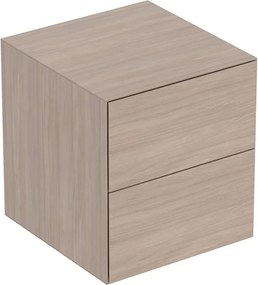 Dulap mediu suspendat Geberit One stejar bej cu 2 sertare 45 cm