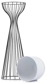 Ghiveci metalic de flori LOFT 68x20 cm negru/alb