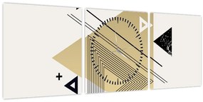 Tablou - Forme geometrice N⁰4 (cu ceas) (90x30 cm)