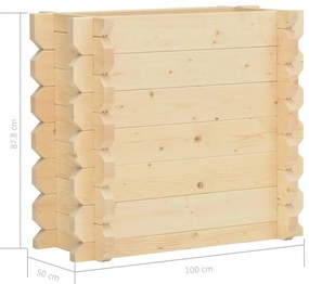 Strat inaltat, 42 mm, 100 x 50 x 87,8 cm, lemn masiv de molid 1, 100 x 50 x 87.8 cm