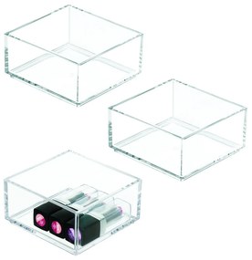 Organizator transparent stivuibil iDesign Clarity, 10 x 10 cm