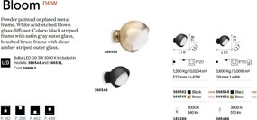 Aplica de perete moderna BLOOM AP1 D17 OTTONE