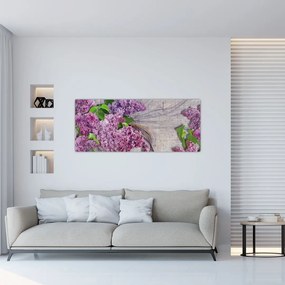 Tablou - Flori de liliac (120x50 cm)
