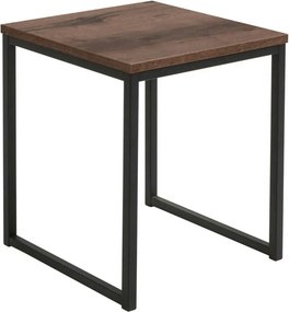 Masuta cafea AROZ, stejar/negru, PAL/metal, 50x50x50 cm