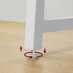 Set pentru birou – birou pliabil ZARIMO 80×40 cm alb + scaun de birou AVOLA VELVET albastru deschis