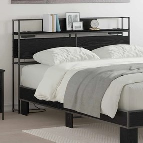 vidaXL Tăblie de depozitare Stejar negru 120 cm Lemn compozit