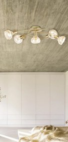 Lustra aplicata design modern Holly 5L auriu/amber