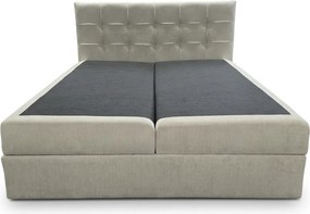 Pat boxspring tapitat DIRELIS VIBE 180x200 cm crem Saltea: Saltea cu arcuri Bonell