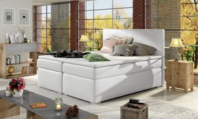 Pat boxspring tapitat, cu spatiu pentru depozitare, 160X200 cm, Divalo, Eltap (Culoare: Gri deschis texturat)