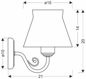 Lampă de perete ROSSINI 1xE27/40W/230V
