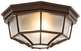 Plafonieră rustică maro rugină 26,5 IP44 - Bri