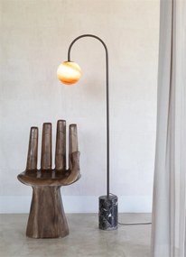 Lampa podea din marmura si sticla maro Tivoli