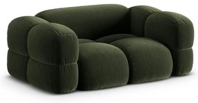 Canapea verde cu tapițerie din catifea 180 cm Loretto – Cosmopolitan Design