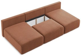 Colțar cărămiziu extensibil/cu spațiu de depozitare Kalena – Makamii