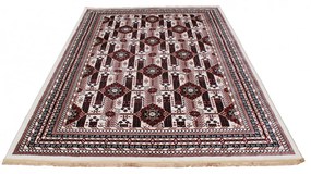 Covor clasic bej Afghan 140x200 covor poliester mecanic pentru living sau dormitor