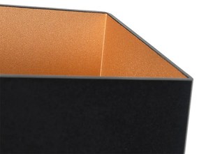 Aplica moderna neagra cu interior auriu dreptunghiular - Alone