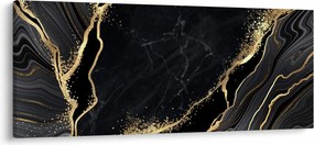 Tablou abstarcției aurii (120x50 cm)