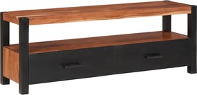 vidaXL Dulap media cu raft Maro 110 x 30 x 40 cm Lemn Solid de Acacia