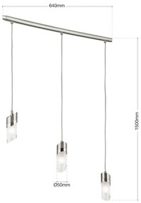 Lustra din alama cu 3 pendule SPOT EXCLUSIVE