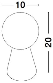 Veioza, lampa de masa design modern ZERO gips alb NVL-9577011