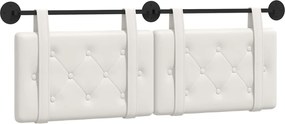 vidaXL Cap de pat suspendat Alb 130 x 55 x 5 cm Piele artificială