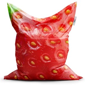 Sac de șezut Classic detaliu căpșună - pentru copii, roșu