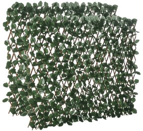 Outsunny Gard Artificial Extensibil cu 2 Secțiuni din Poliester și Ratan, 200x100 cm, Verde | Aosom Romania