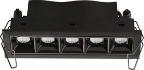 Corp incastrabil tavan fals cu 5 spoturi LED SWAN negru NVL-9232127