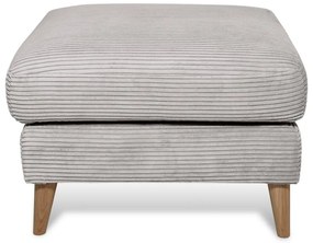 Taburet gri deschis cu tapițerie din catifea reiată Paris – Scandic