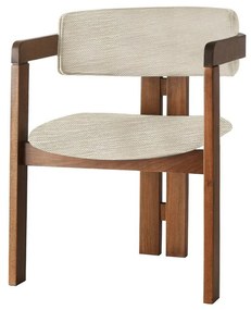 Scaun de sufragerie CO Light Grey and Walnut