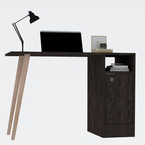 Birou Calvin masa pc,office,culoare antracit si oak,110 cm