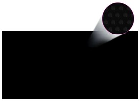 Prelata de piscina, negru, 1200 x 600 cm, PE, dreptunghiular 1, Negru, 1200 x 600 cm