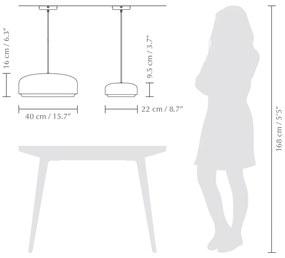 Lustra LED design minimalist scandinav Hazel medium - black