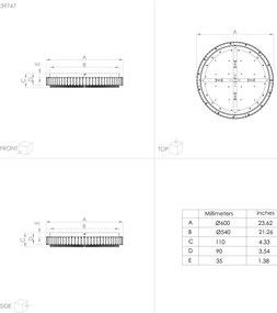 Plafonieră LED dimabilă BALPARDA LED/52,4W/230V Eglo 39747