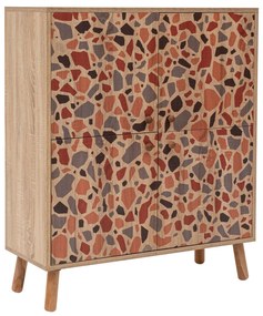 Mobilier pentru hol Maluxe Pebble (Stejar sonoma + Albastru închis). 1089061