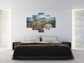 Tablou cu cascadele și munți (150x105 cm)