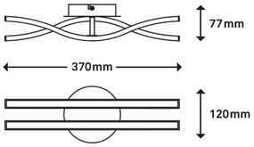 Lustră LED aplicată GO 2xLED/6W/230V Briloner 3194-029