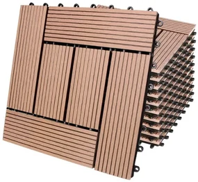 Deuba Placi WPC - set 11 piese, mozaic 30x30 cm