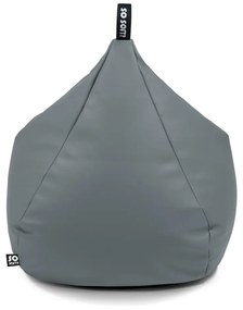 Fotoliu bean bag bej cu tapițerie din imitație de piele Drop L – So Soft?